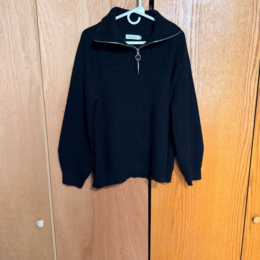 Black V-Neck Sweater